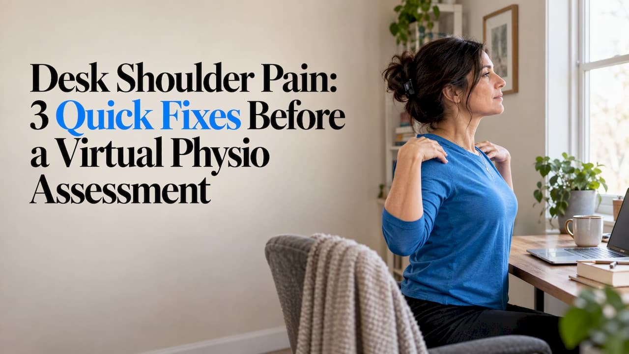 Desk Shoulder Pain: 3 Quick Fixes Before a Virtual Physio Assessment